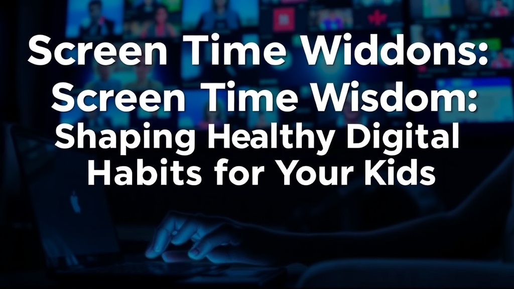 Screen Time Wisdom: Shaping Healthy Digital Habits for Your Kids