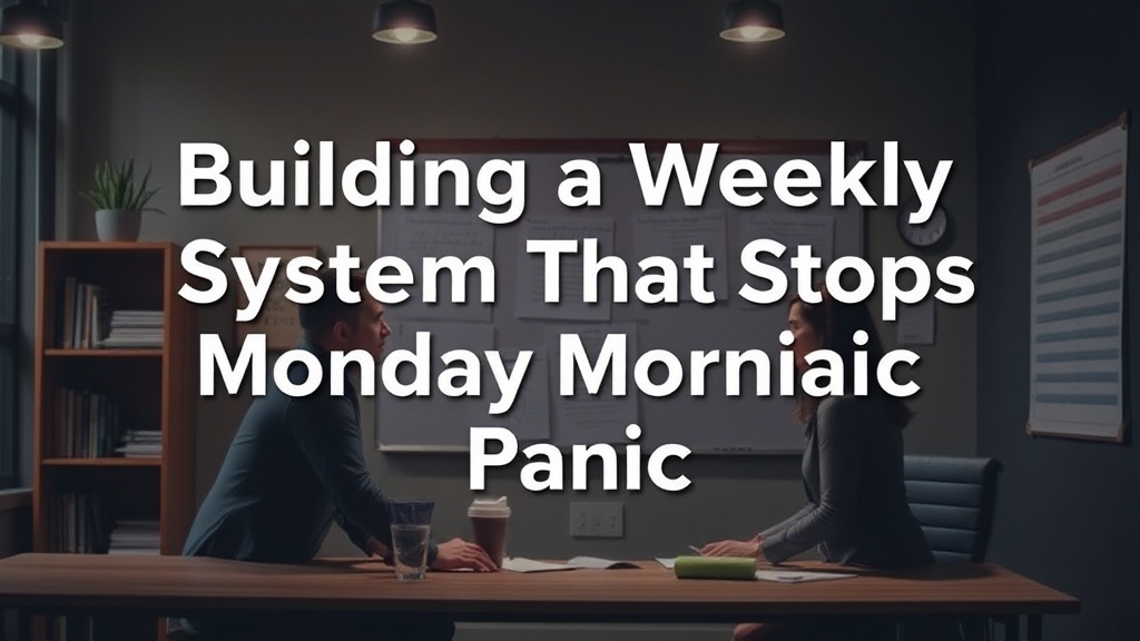 Building a Weekly System That Stops Monday Morning Panic
