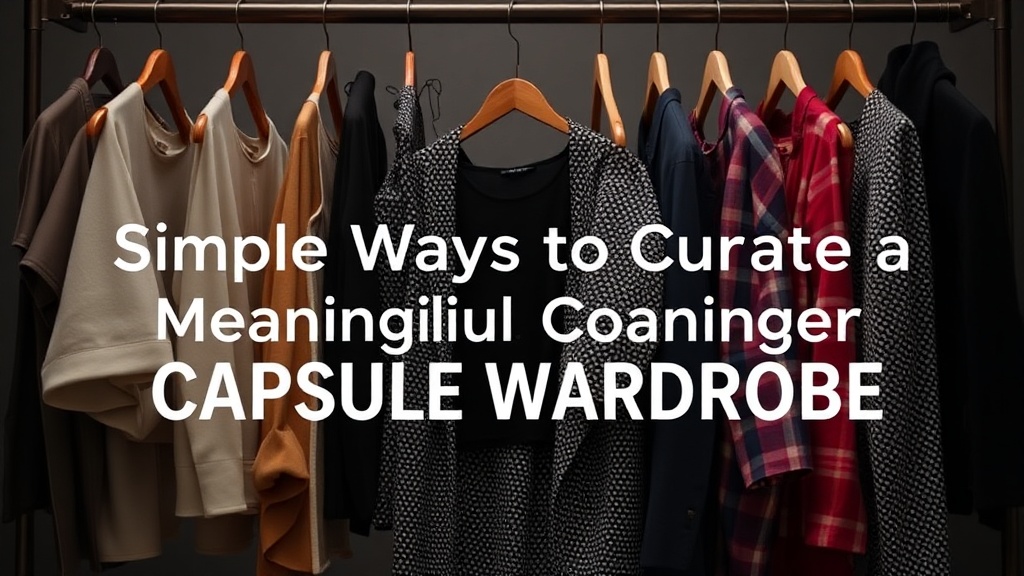 Simple Ways to Curate a Meaningful Capsule Wardrobe