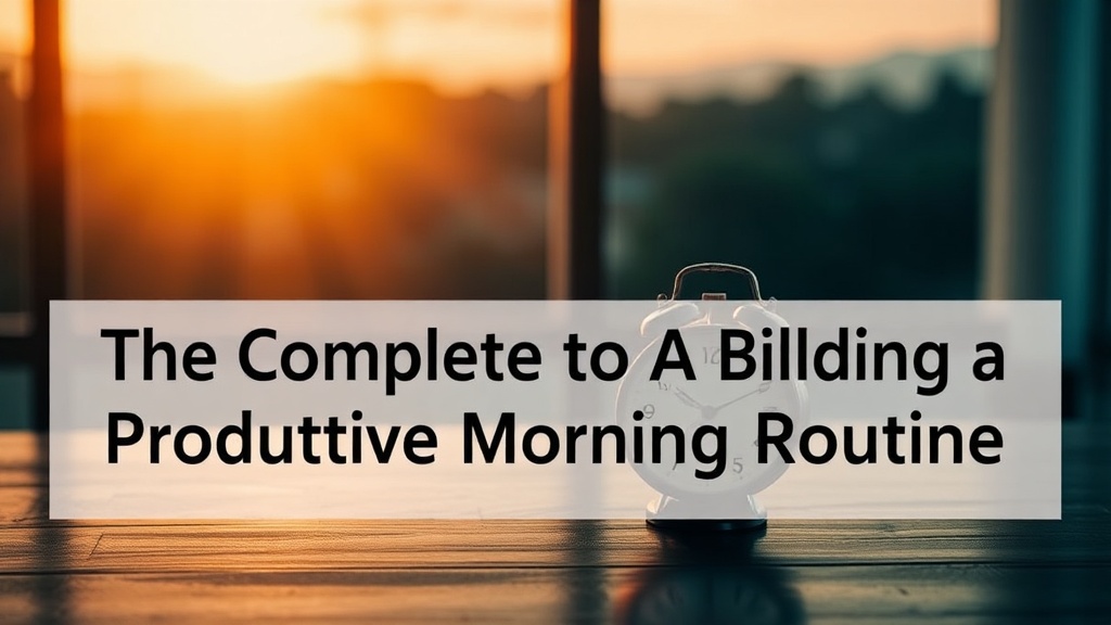 The Complete Guide to Building a Productive Morning Routine
