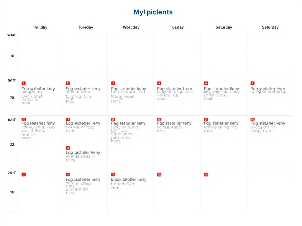 A project split into manageable steps on a calendar