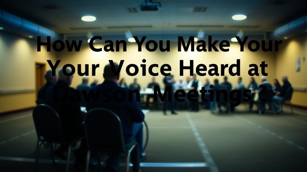 How Can You Make Your Voice Heard at Dawson Creek City Council Meetings?
