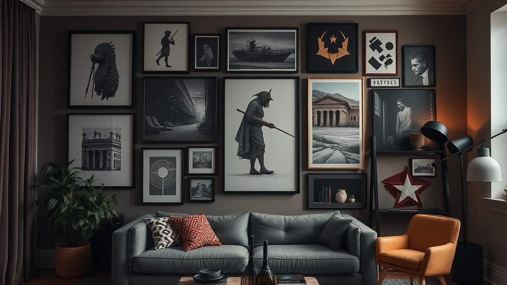 How to Create a Moody Maximalist Gallery Wall