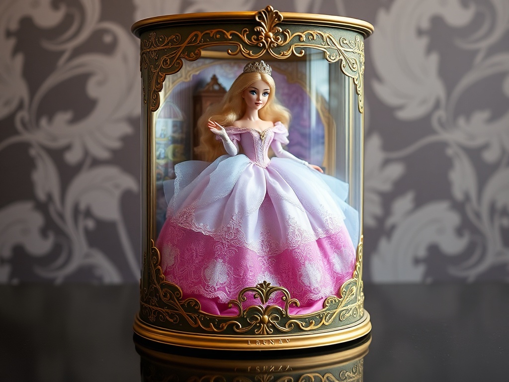 limited edition Disney princess doll in ornate packaging glass case collector edition