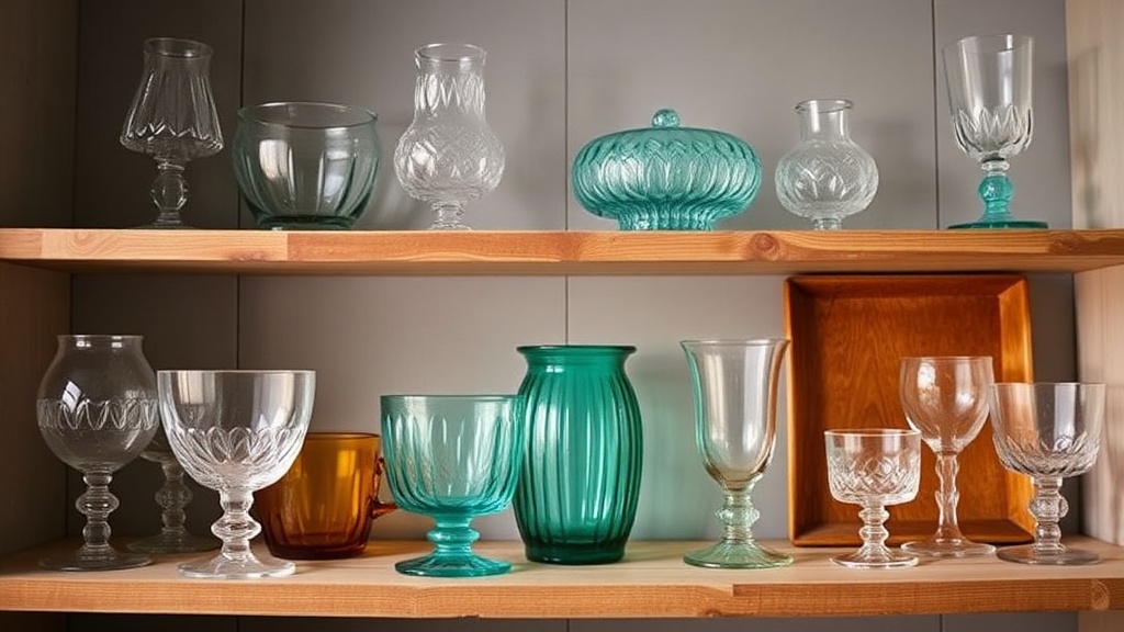 5 Ways to Use Thrifted Glassware to Style Your Shelves