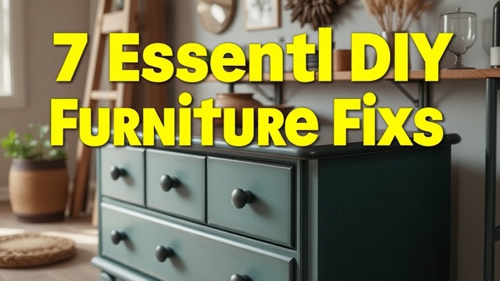 7 Essential DIY Furniture Fixes Every Homeowner Can Master