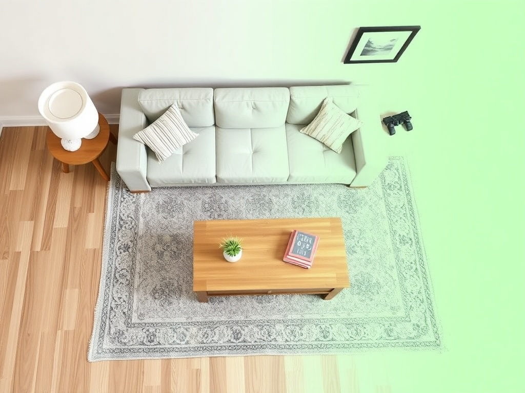 tiny rug under coffee table disconnected sofa layout incorrect rug size