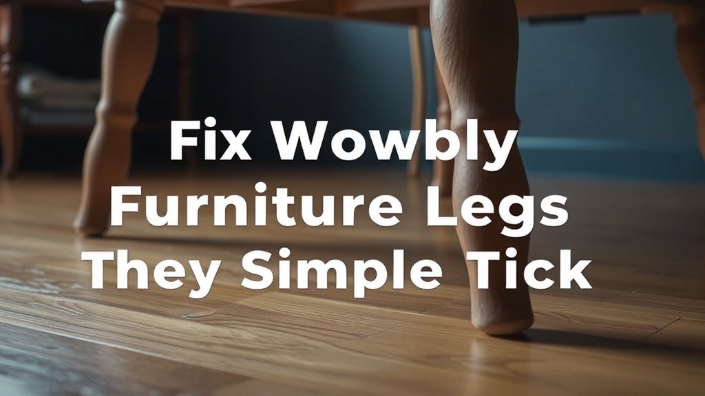 Fix Wobbly Furniture Legs with This Simple Trick