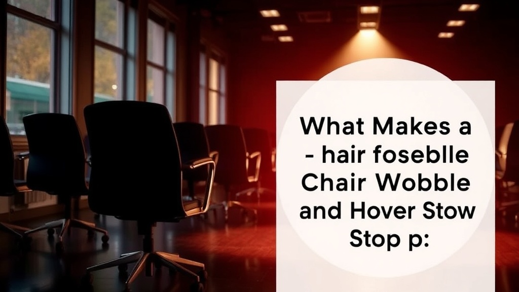 Solid Seating Solutions: What Makes a Chair Wobble and How to Stop It