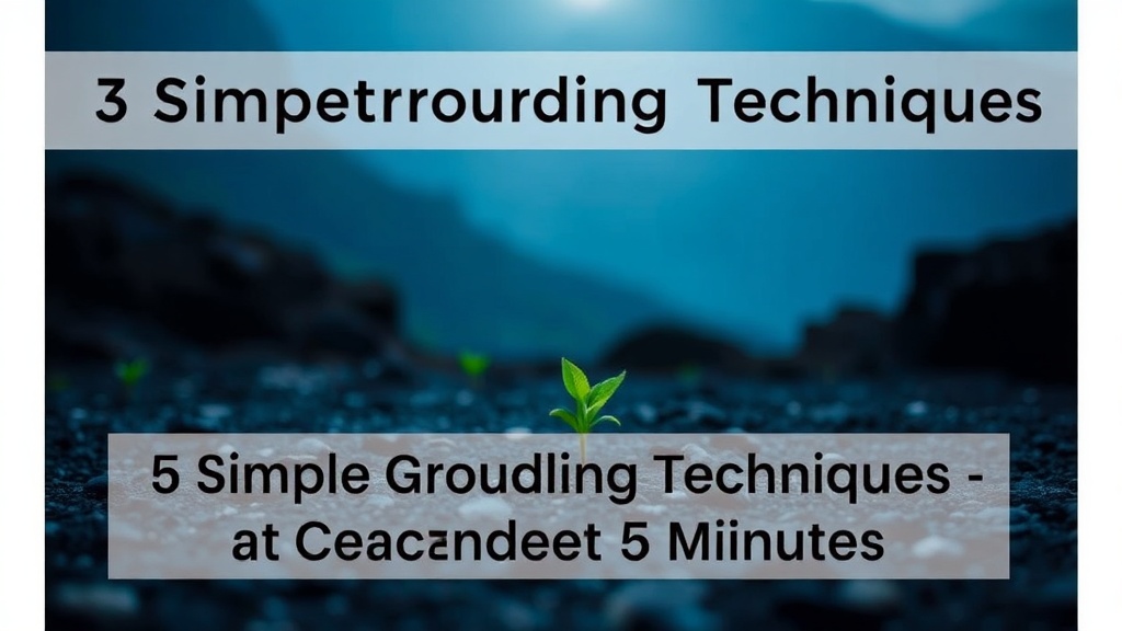 5 Simple Grounding Techniques to Calm Anxiety in Under 5 Minutes