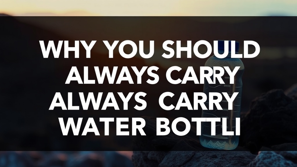 Why You Should Always Carry a Reusable Water Bottle