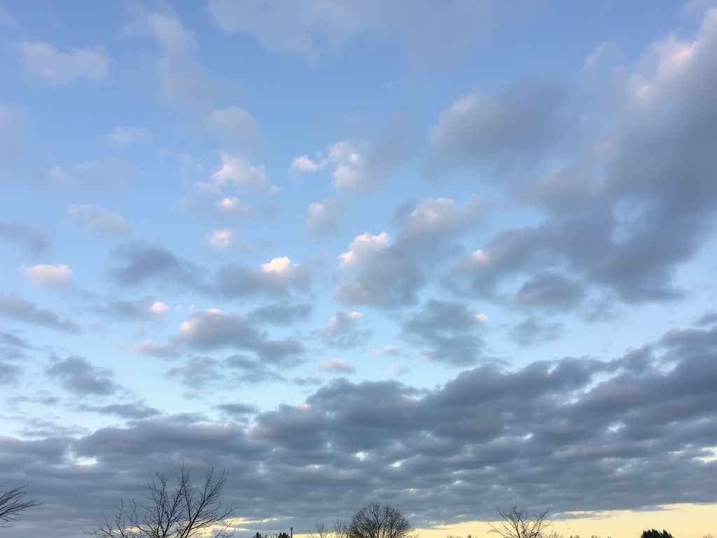 late afternoon sky over East Gwillimbury with soft clouds and calm ending mood