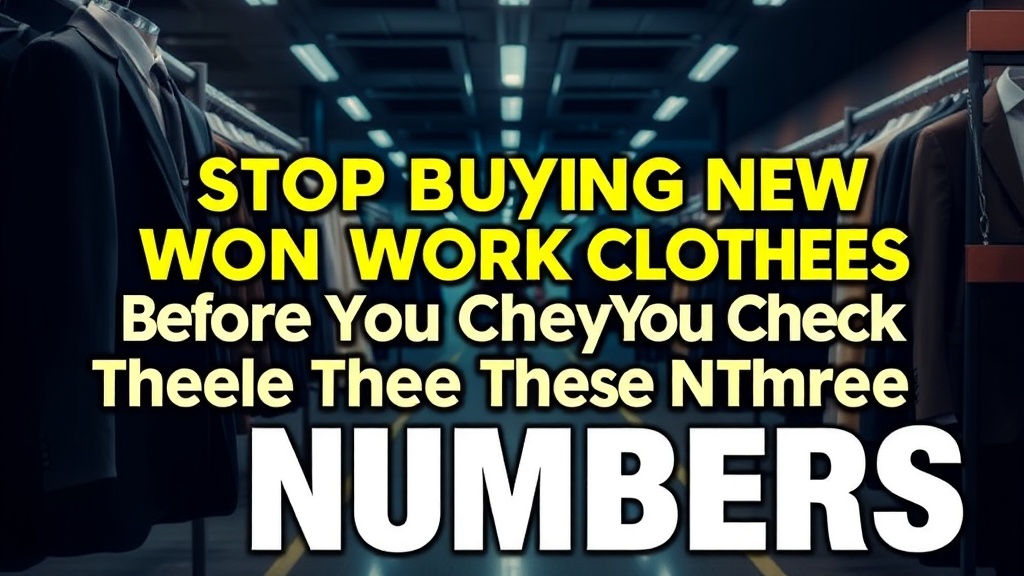 Stop Buying New Work Clothes Before You Check These Three Numbers