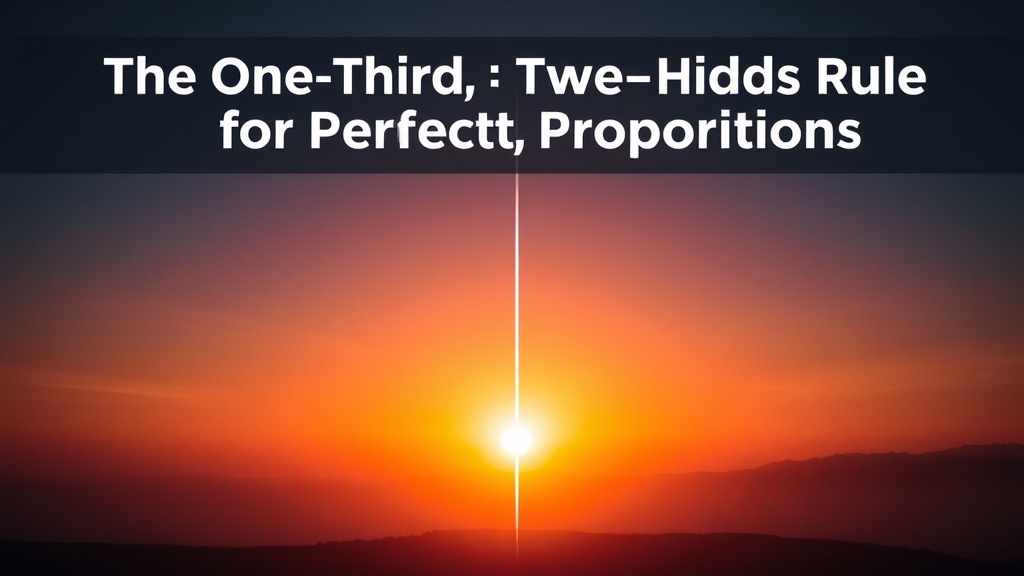 The One-Third Two-Thirds Rule for Perfect Proportions