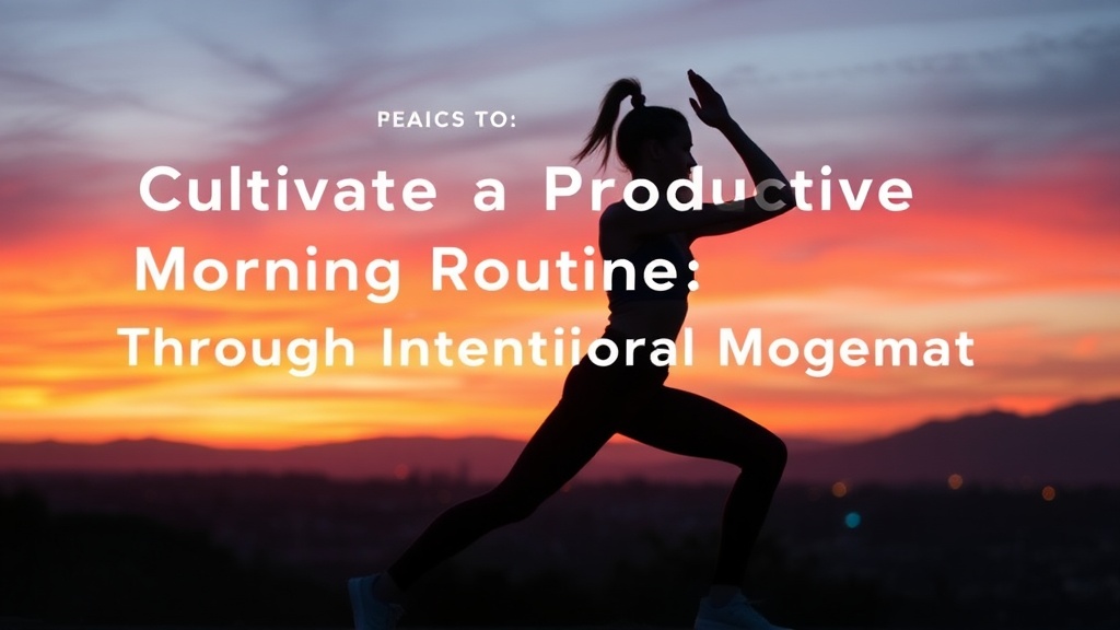 Cultivate a Productive Morning Routine Through Intentional Movement