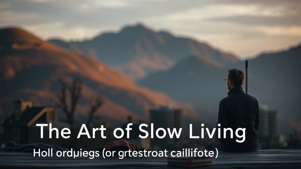 The Art of Slow Living: A Practical Guide to Intentional Daily Life