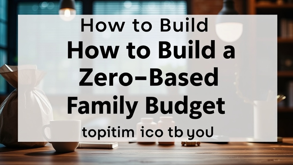 How to Build a Zero-Based Family Budget That Actually Works