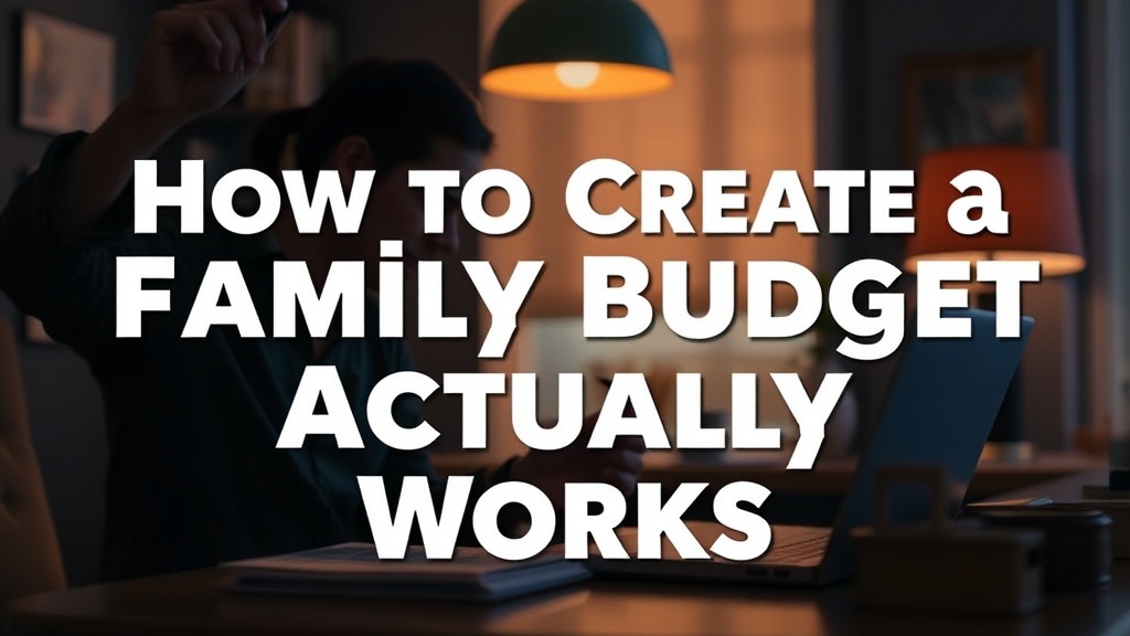 How to Create a Family Budget That Actually Works