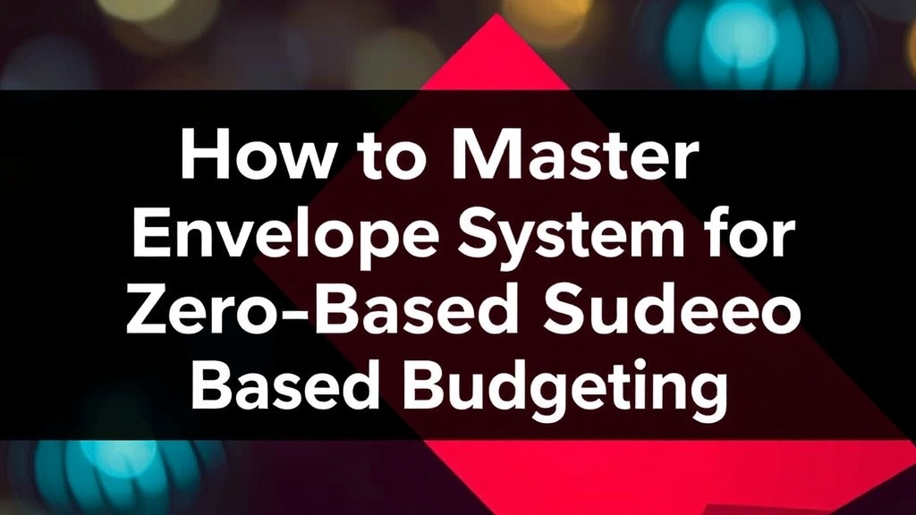 How to Master the Envelope System for Zero-Based Budgeting