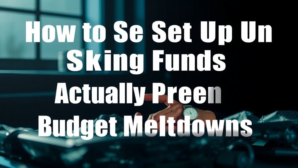 How to Set Up Sinking Funds That Actually Prevent Budget Meltdowns