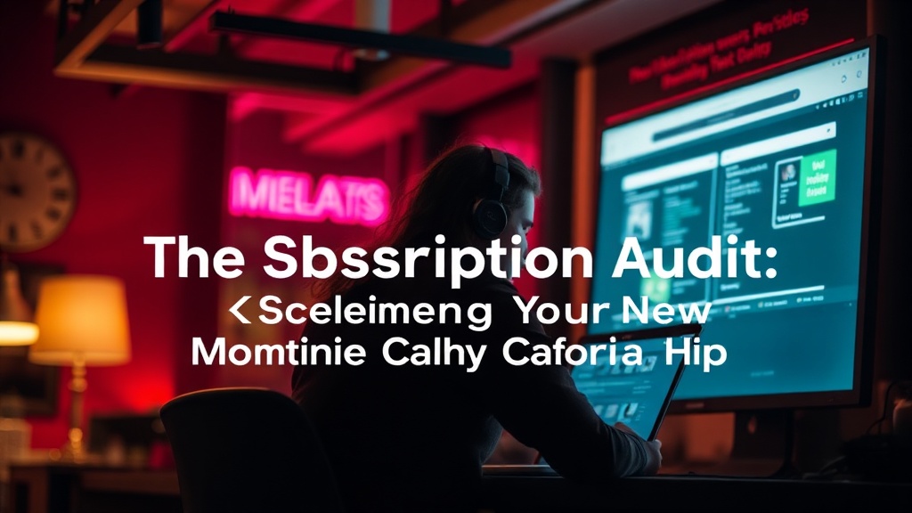 The Subscription Audit: Reclaiming Your Monthly Cash Flow