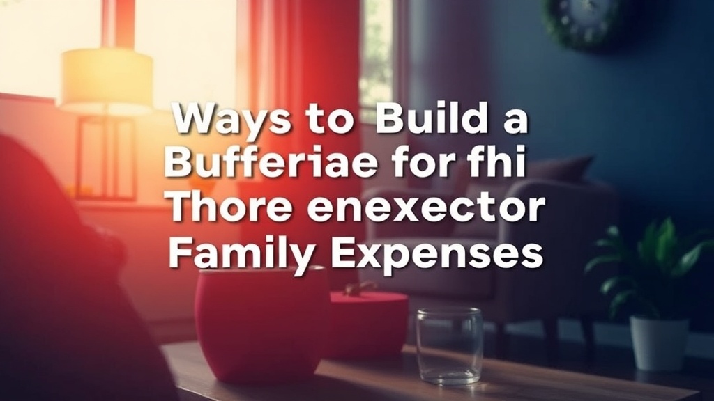 Ways to Build a Buffer for Those Unexpected Family Expenses