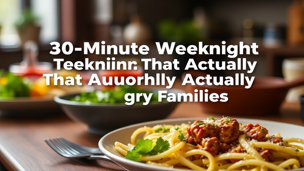 30-Minute Weeknight Dinners That Actually Feed Hungry Families
