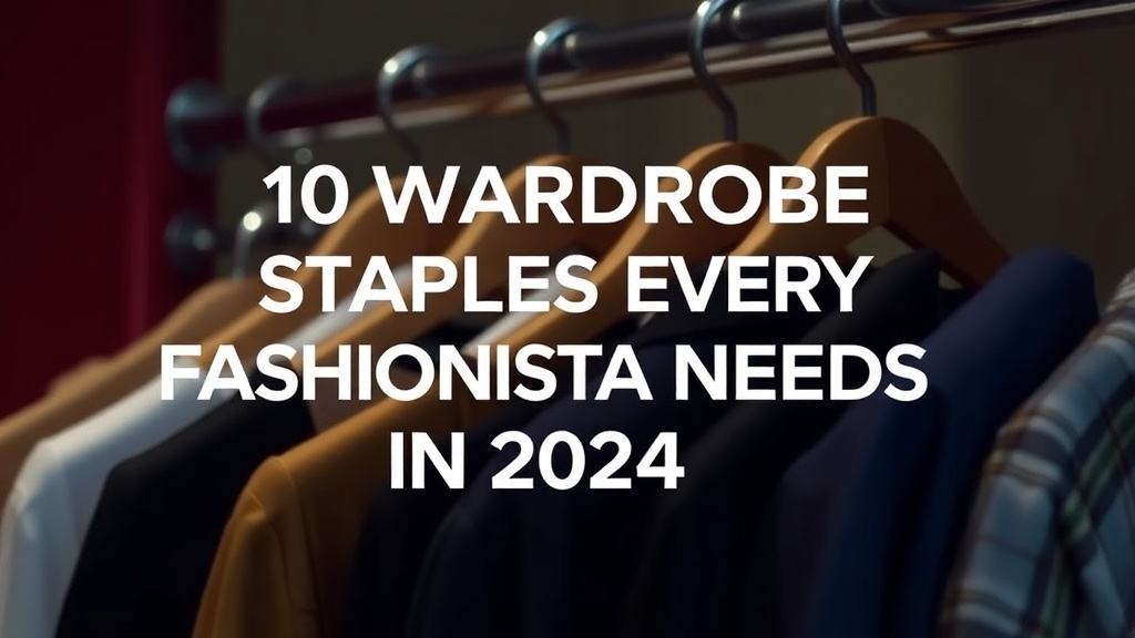 10 Wardrobe Staples Every Fashionista Needs in 2024