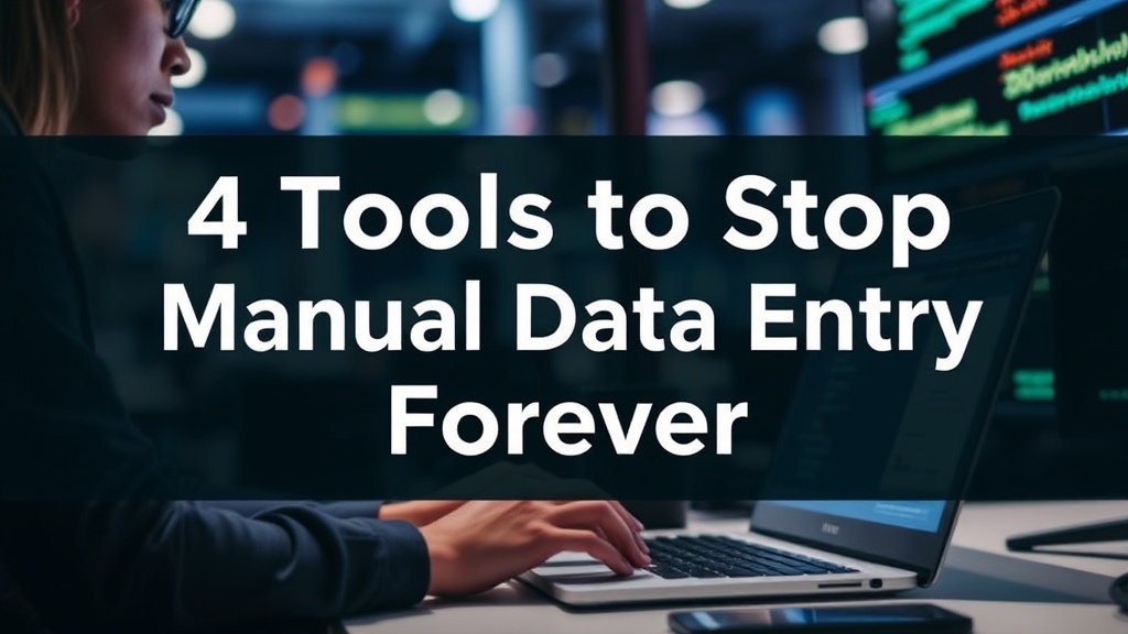 4 Tools to Stop Manual Data Entry Forever