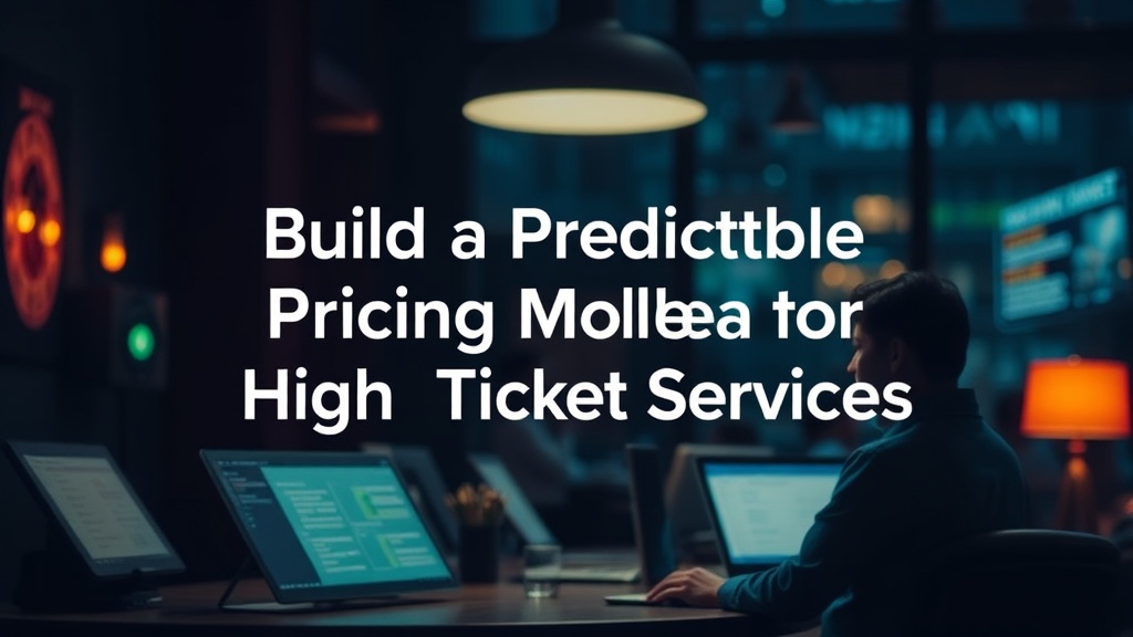 Build a Predictable Pricing Model for Your High-Ticket Services