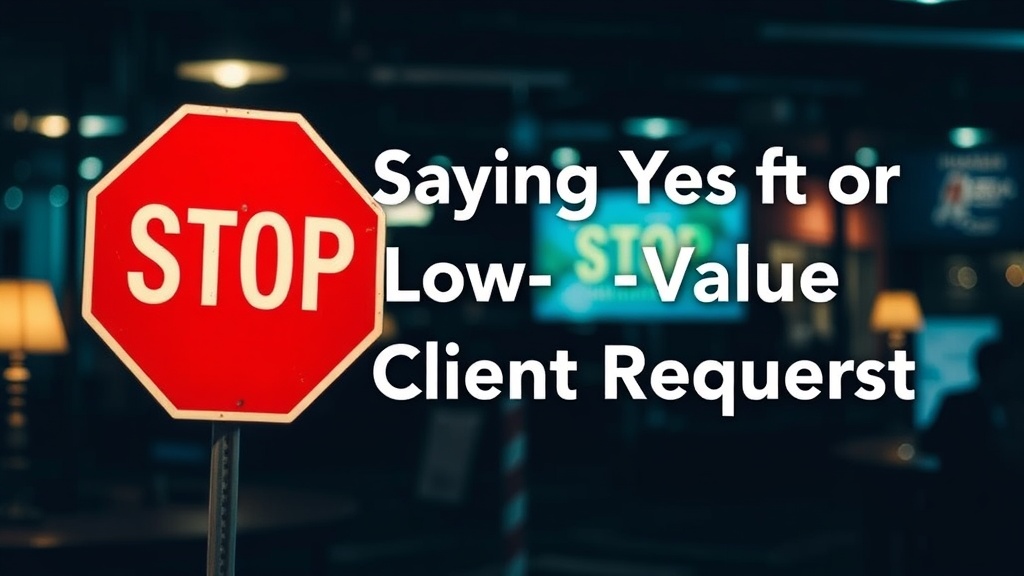 Stop Saying Yes to Every Low-Value Client Request