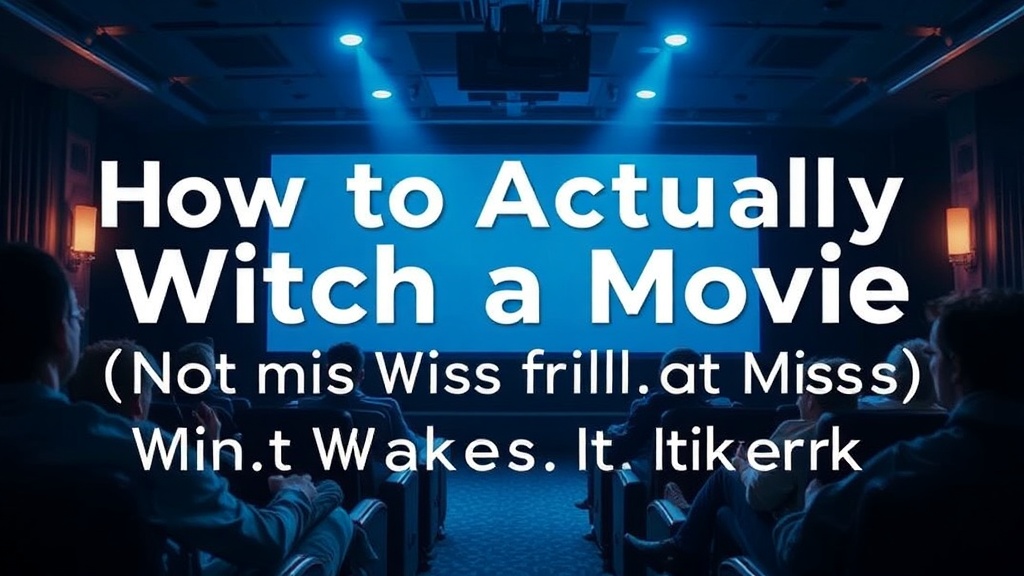 How to Actually Watch a Movie (And Not Miss What Makes It Work)