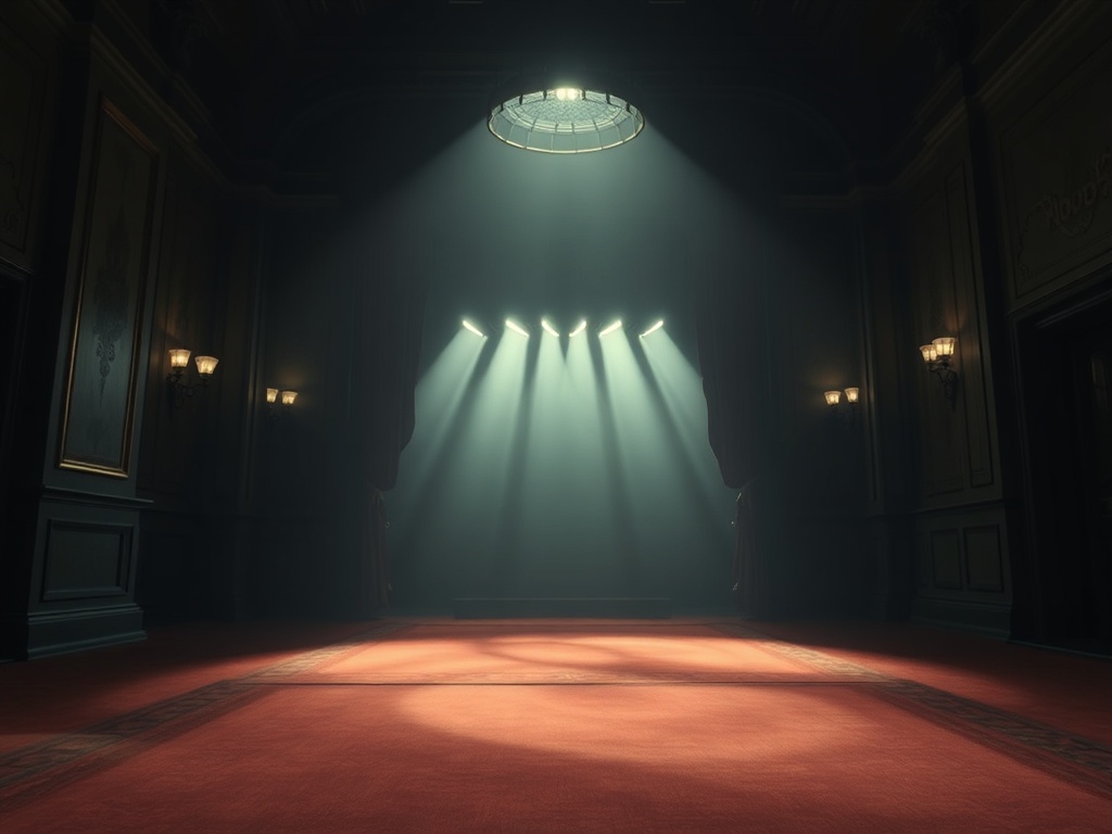 opening scene cinematic lighting moody atmosphere wide shot film still style