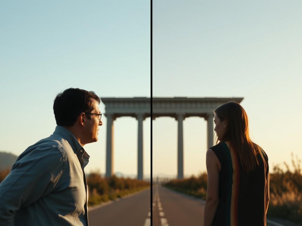 split-screen comparison of correct vs incorrect aspect ratio with emphasis on composition and framing