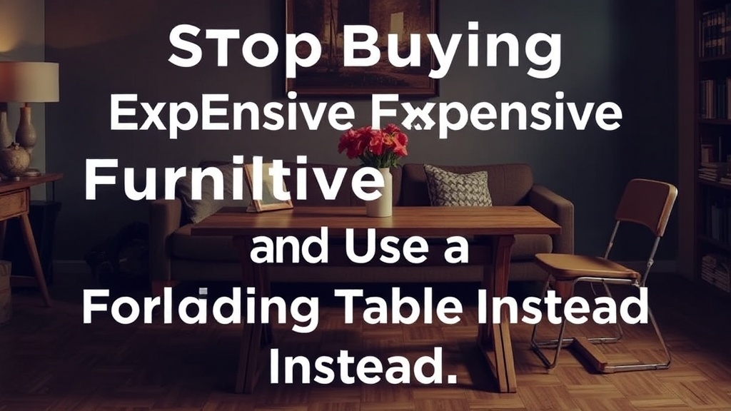 Stop Buying Expensive Furniture and Use a Folding Table Instead