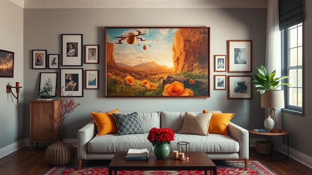 Stop Using Small Gallery Walls and Try One Large Statement Piece Instead