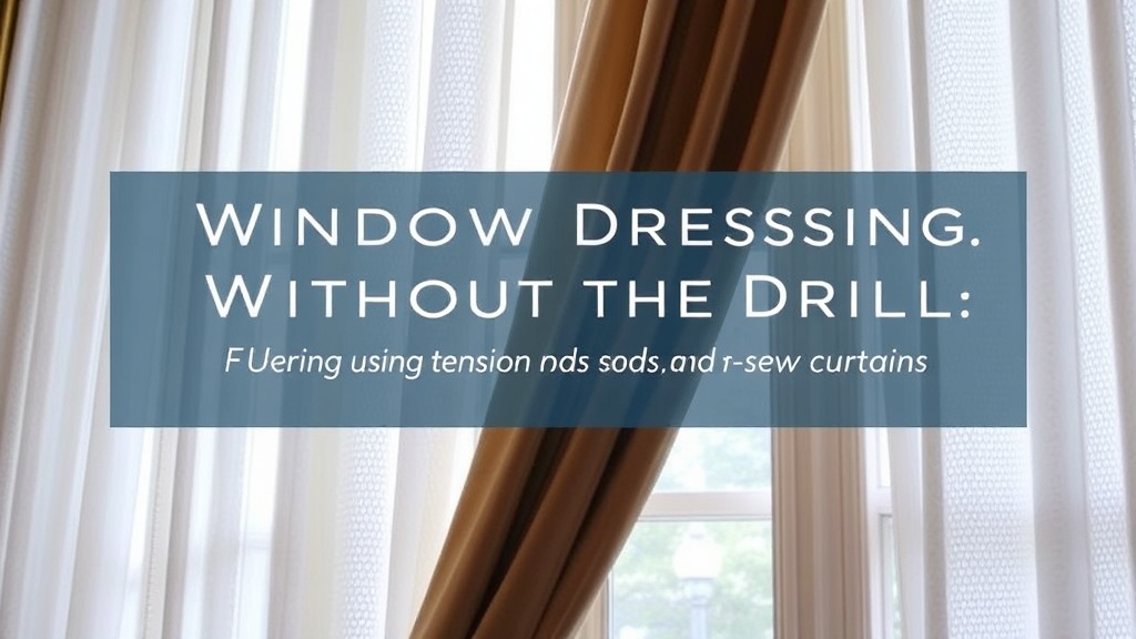 Window Dressing Without the Drill: Using Tension Rods and No-Sew Curtains