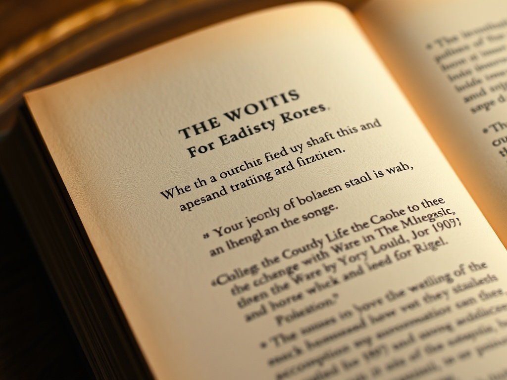 macro shot of vintage book copyright page with small print numbers and publication details under warm lamplight