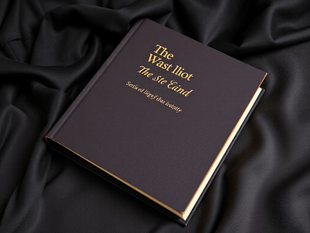 T.S. Eliot The Waste Land first edition lying on dark velvet cloth