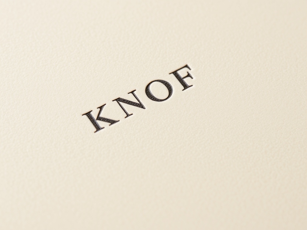 Detail of a Knopf 1920s imprint showing embossing variation and deckle edge