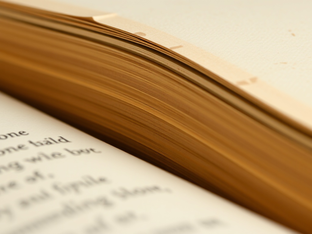Macro shot of foxed pages and spine details showing wear and original binding