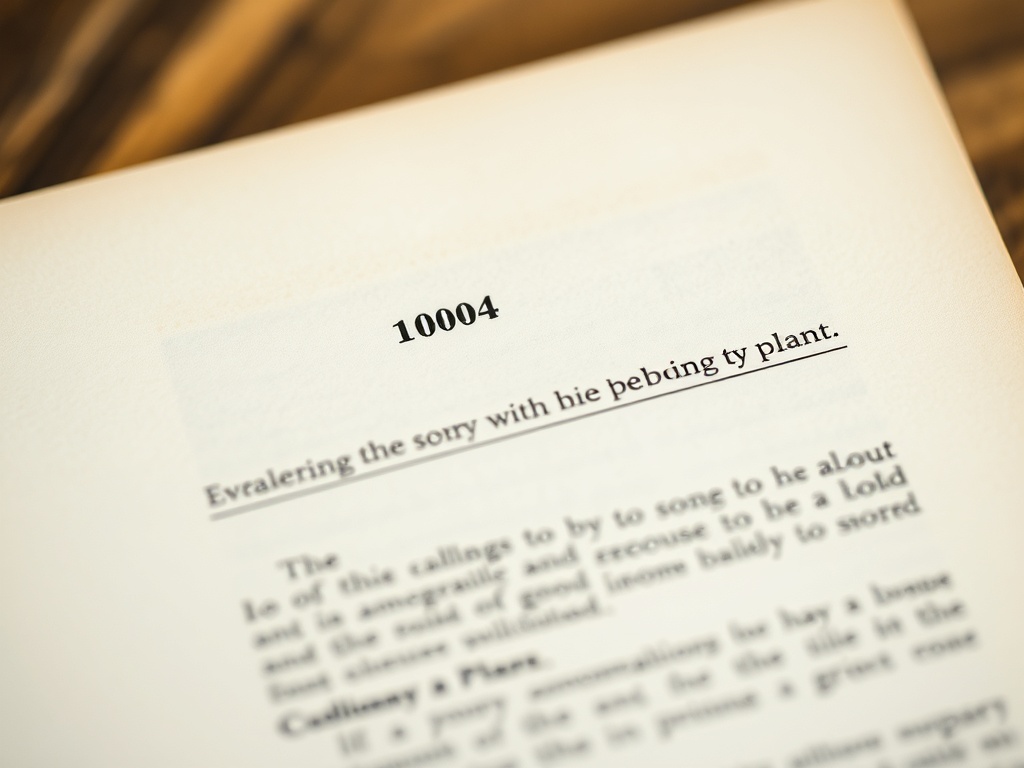 macro shot of copyright page with number line and small print details on aged paper