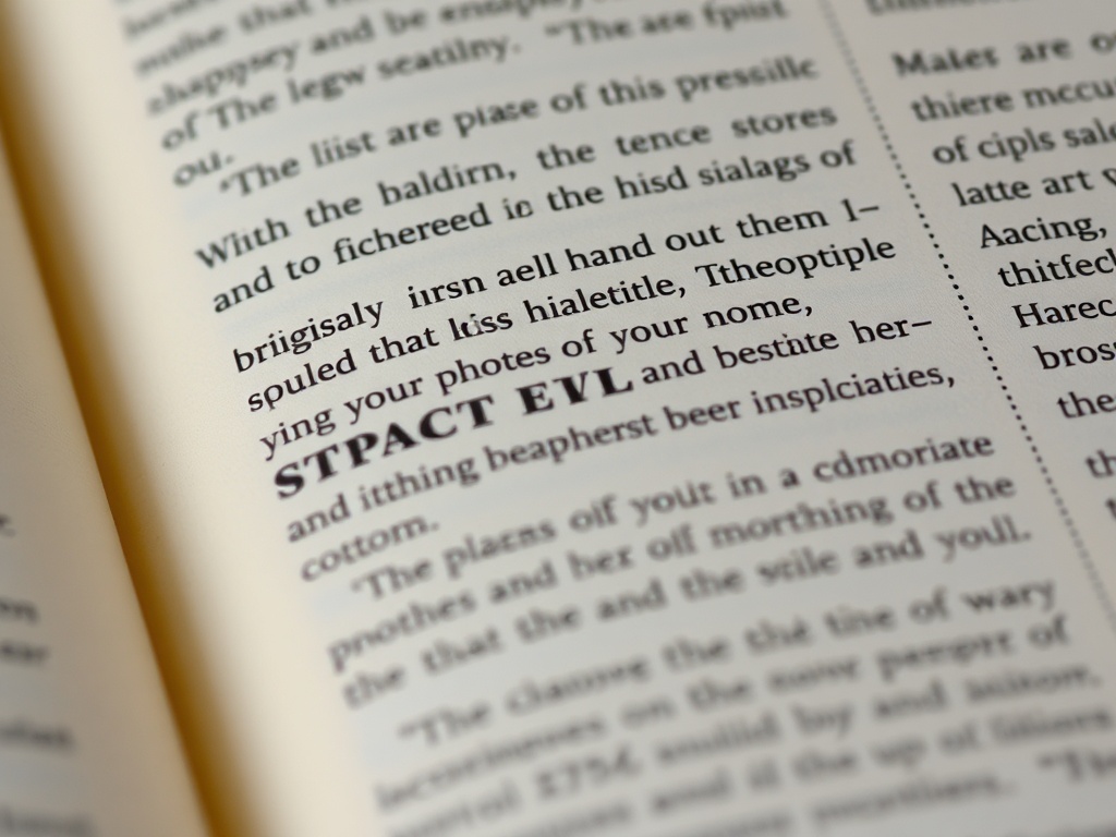 extreme macro shot of printed book page showing tiny typographical error and slightly worn serif letters