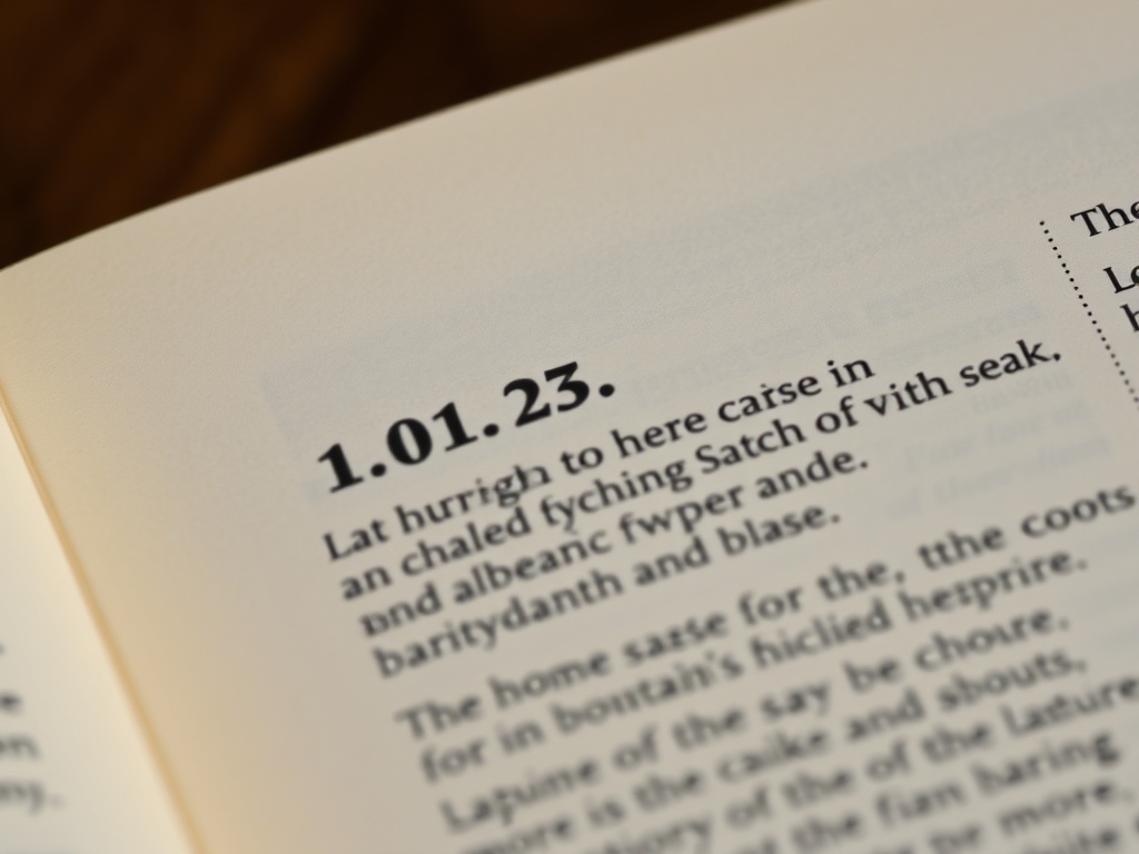 macro close-up of a book copyright page showing number line and small serif typography with aging paper texture