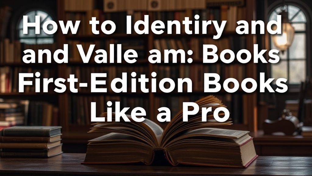 How to Identify and Value First Edition Books Like a Pro