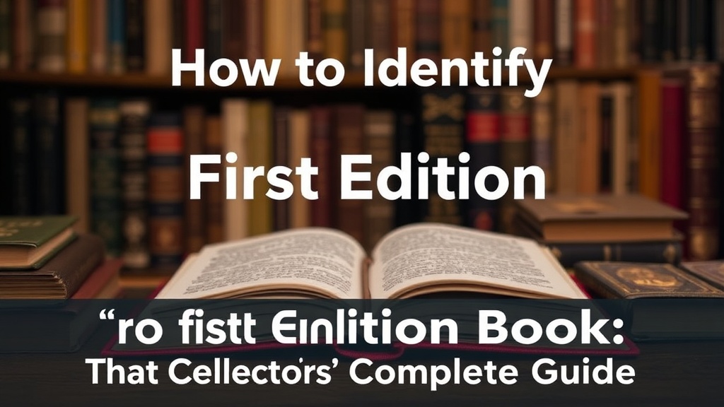 How to Identify True First Edition Books: A Collector's Complete Guide