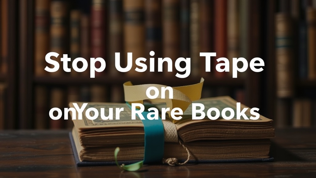 Stop Using Tape on Your Rare Books
