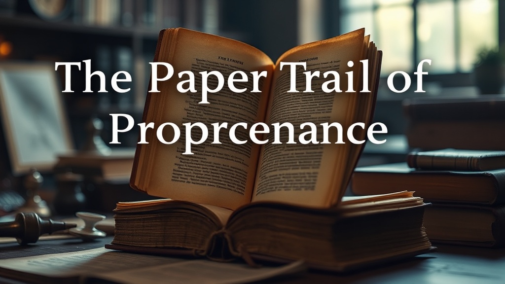 The Paper Trail of Provenance: Tracing a Book's Journey Through Time