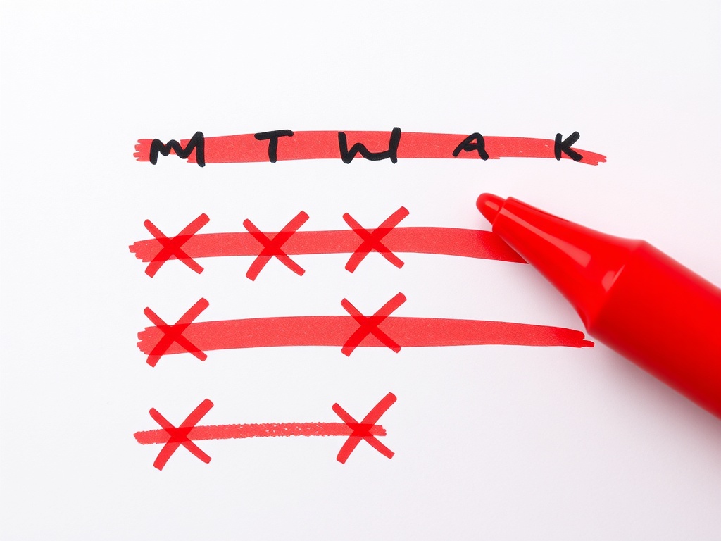 simple calendar with red marker X marks representing streak tracking habit consistency