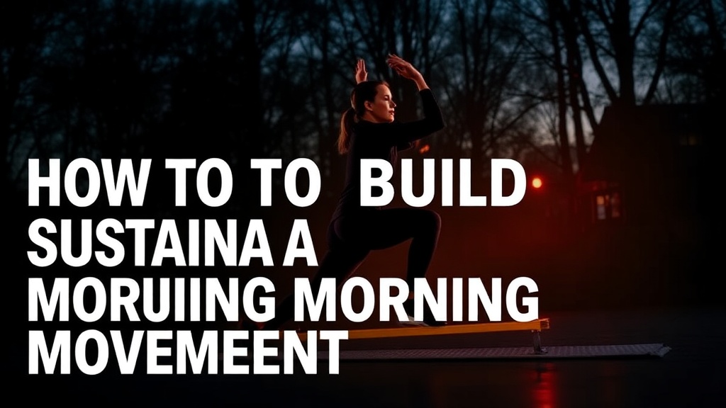 How to Build a Sustainable Morning Movement Routine